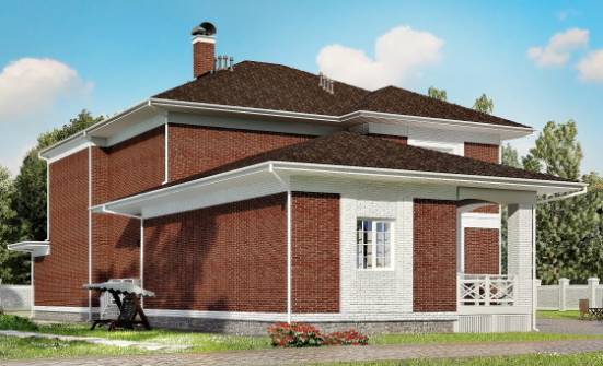 315-001-П Проект двухэтажного дома и гаражом, красивый дом из кирпича Севастополь | Проекты домов от House Expert