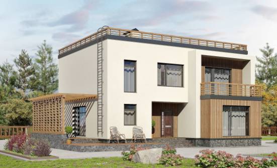 215-002-Л Проект двухэтажного дома, средний дом из газобетона Севастополь | Проекты домов от House Expert
