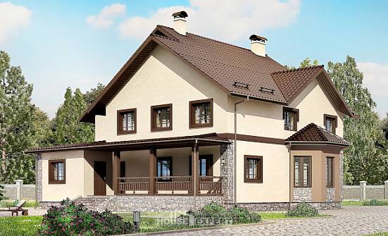 265-003-Л Проект двухэтажного дома, современный загородный дом из газосиликатных блоков Севастополь | Проекты домов от House Expert