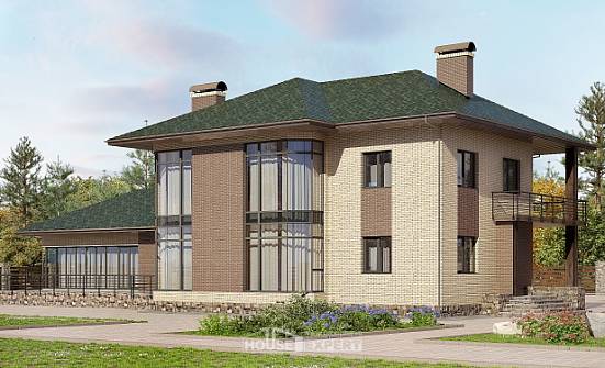 305-003-П Проект двухэтажного дома, красивый коттедж из керамзитобетонных блоков Севастополь | Проекты домов от House Expert