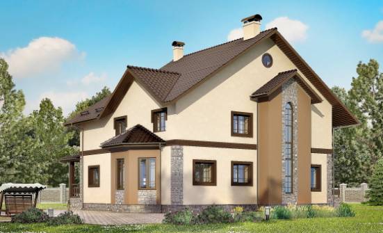 265-003-Л Проект двухэтажного дома, современный загородный дом из газосиликатных блоков Севастополь | Проекты домов от House Expert
