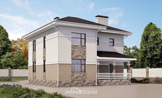 150-014-П Проект двухэтажного дома, простой дом из твинблока Севастополь | Проекты домов от House Expert