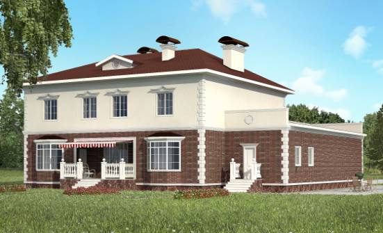 380-001-Л Проект двухэтажного дома, гараж, просторный загородный дом из кирпича Севастополь | Проекты домов от House Expert