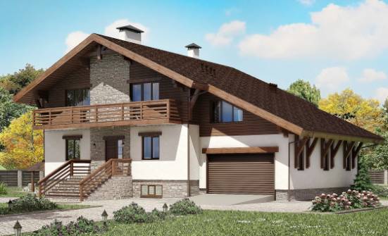 420-001-П Проект трехэтажного дома с мансардным этажом и гаражом, красивый загородный дом из кирпича Севастополь | Проекты домов от House Expert