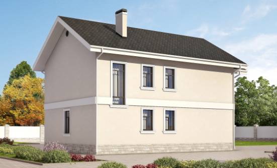 170-008-Л Проект двухэтажного дома, классический домик из бризолита Севастополь | Проекты домов от House Expert