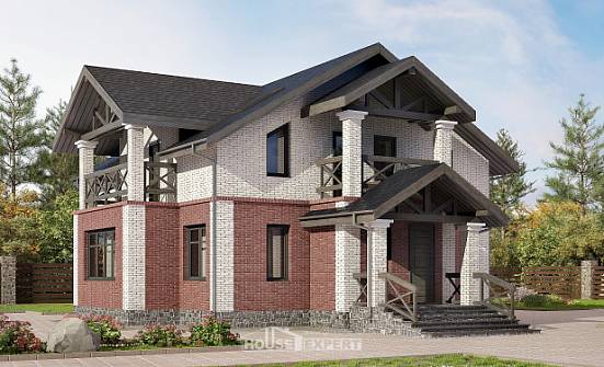 160-014-Л Проект двухэтажного дома, бюджетный загородный дом из газосиликатных блоков Севастополь | Проекты домов от House Expert