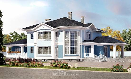 620-001-П Проект трехэтажного дома, гараж, просторный коттедж из пеноблока Севастополь | Проекты домов от House Expert