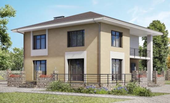 180-015-Л Проект двухэтажного дома, компактный загородный дом из газосиликатных блоков Севастополь | Проекты домов от House Expert