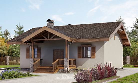090-002-Л Проект одноэтажного дома, компактный домик из кирпича Севастополь | Проекты домов от House Expert