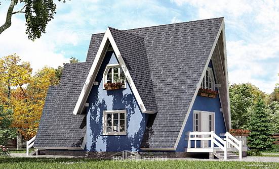 100-002-П Проект двухэтажного дома с мансардой, красивый загородный дом из дерева Севастополь | Проекты домов от House Expert