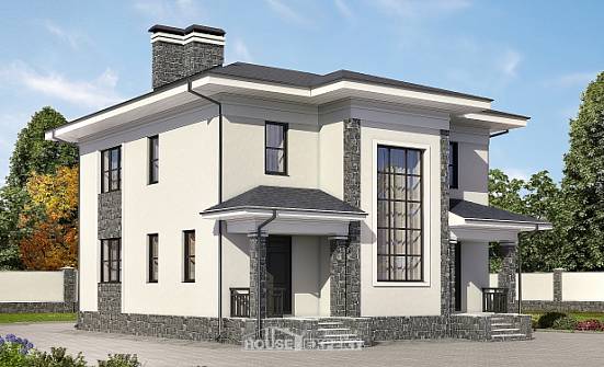 155-011-П Проект двухэтажного дома, красивый домик из керамзитобетонных блоков Севастополь | Проекты домов от House Expert
