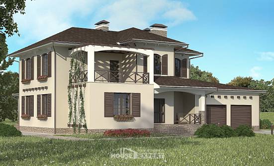285-002-П Проект двухэтажного дома и гаражом, большой загородный дом из кирпича Севастополь | Проекты домов от House Expert