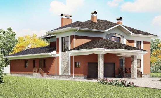 400-002-Л Проект двухэтажного дома, гараж, красивый домик из кирпича Севастополь | Проекты домов от House Expert