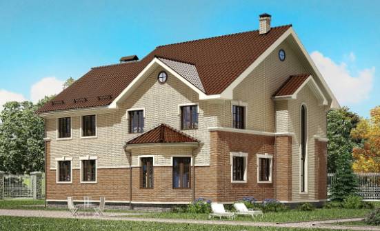 300-004-Л Проект двухэтажного дома, огромный коттедж из теплоблока Севастополь | Проекты домов от House Expert