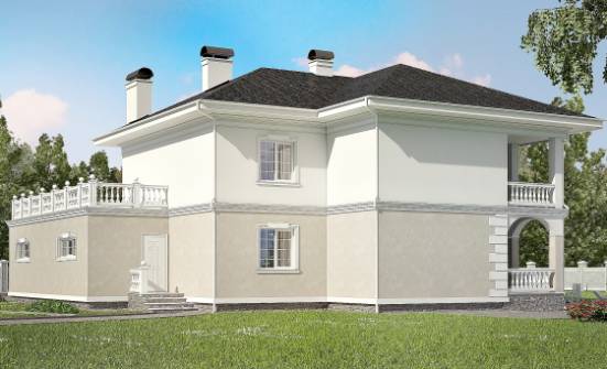 340-002-П Проект двухэтажного дома, гараж, просторный дом из кирпича Севастополь | Проекты домов от House Expert