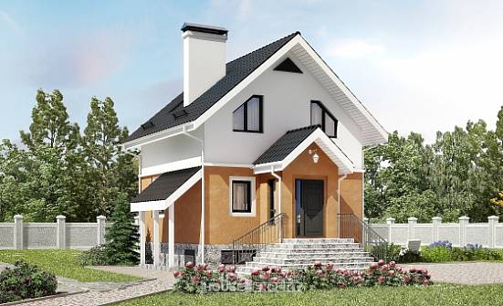 100-005-Л Проект трехэтажного дома мансардный этаж, классический дом из бризолита Севастополь | Проекты домов от House Expert