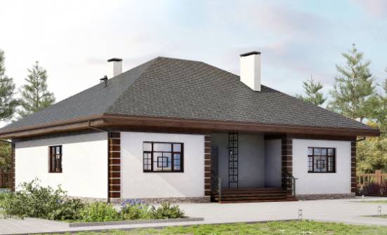 135-003-П Проект одноэтажного дома, красивый домик из керамзитобетонных блоков Севастополь | Проекты домов от House Expert