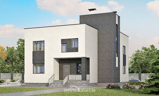 225-001-П Проект двухэтажного дома, классический коттедж из теплоблока Севастополь | Проекты домов от House Expert