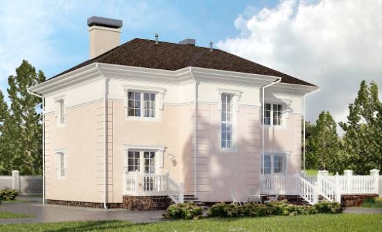 155-005-Л Проект двухэтажного дома, экономичный загородный дом из блока Севастополь | Проекты домов от House Expert