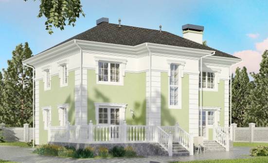155-005-П Проект двухэтажного дома, классический домик из арболита Севастополь | Проекты домов от House Expert