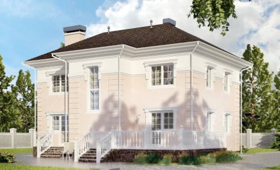 155-005-Л Проект двухэтажного дома, экономичный загородный дом из блока Севастополь | Проекты домов от House Expert