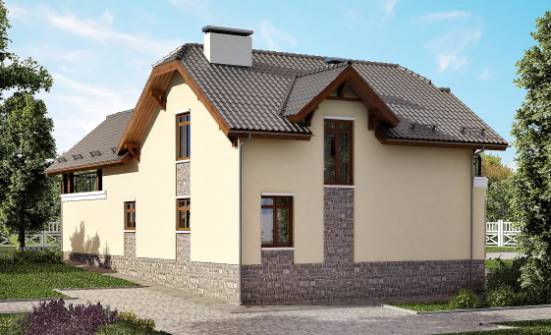 255-003-П Проект трехэтажного дома с мансардой и гаражом, классический дом из газобетона Севастополь | Проекты домов от House Expert