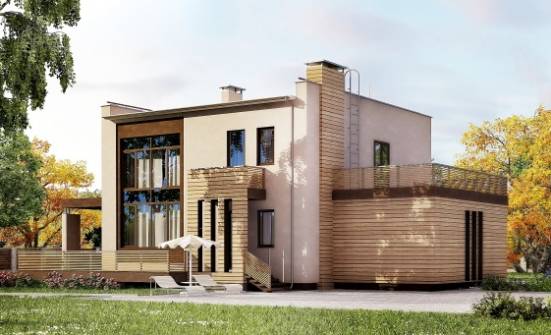 220-003-Л Проект двухэтажного дома, гараж, красивый коттедж из керамзитобетонных блоков Севастополь | Проекты домов от House Expert
