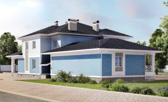 620-001-П Проект трехэтажного дома, гараж, просторный коттедж из пеноблока Севастополь | Проекты домов от House Expert