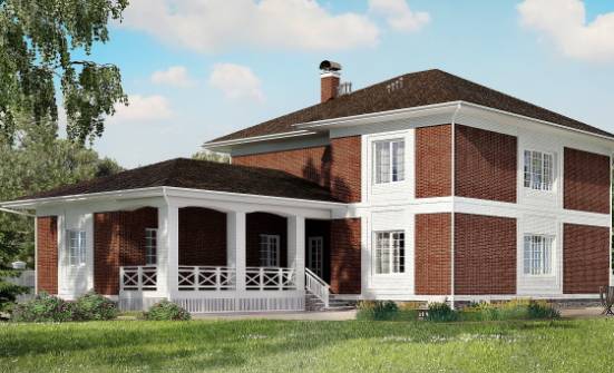 315-001-П Проект двухэтажного дома и гаражом, красивый дом из кирпича Севастополь | Проекты домов от House Expert