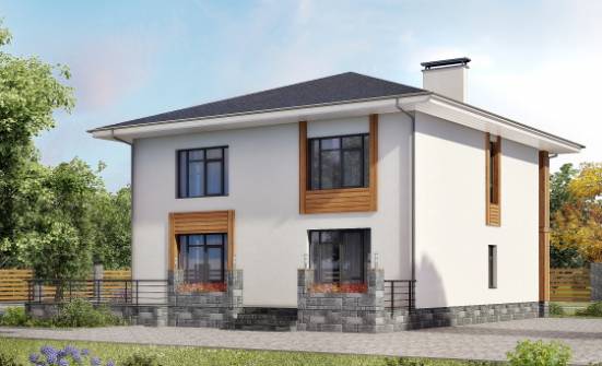 180-015-П Проект двухэтажного дома, бюджетный коттедж из газобетона Севастополь | Проекты домов от House Expert