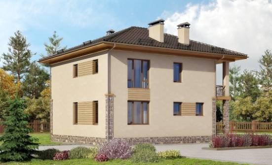 170-005-Л Проект двухэтажного дома, бюджетный дом из блока Севастополь | Проекты домов от House Expert