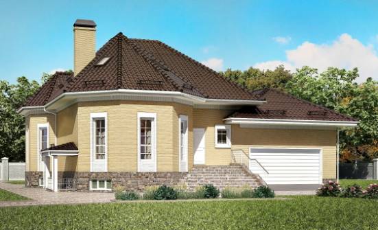 400-001-П Проект трехэтажного дома с мансардным этажом и гаражом, уютный домик из газобетона Севастополь | Проекты домов от House Expert