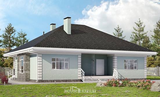 135-003-Л Проект одноэтажного дома, скромный домик из блока Севастополь | Проекты домов от House Expert