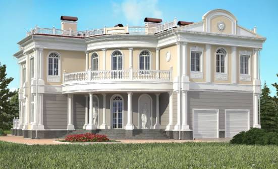 505-001-П Проект двухэтажного дома и гаражом, огромный домик из арболита Севастополь | Проекты домов от House Expert