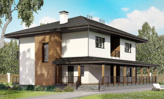 245-001-П Проект двухэтажного дома, классический дом из газосиликатных блоков Севастополь | Проекты домов от House Expert