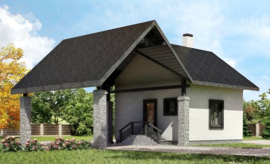 060-001-П Проект двухэтажного дома с мансардой, гараж, современный коттедж из поризованных блоков Севастополь | Проекты домов от House Expert