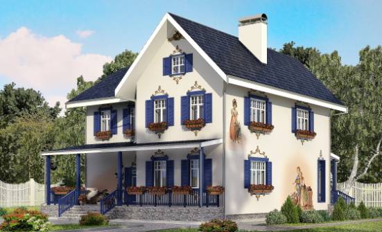 180-003-П Проект двухэтажного дома, небольшой домик из кирпича Севастополь | Проекты домов от House Expert