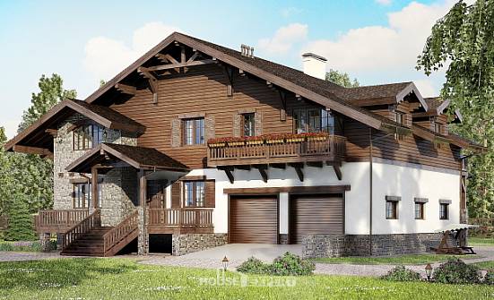 440-001-П Проект трехэтажного дома с мансардой, гараж, красивый дом из кирпича Севастополь | Проекты домов от House Expert