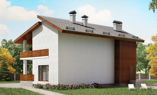 180-009-П Проект двухэтажного дома мансардой, средний домик из кирпича Севастополь | Проекты домов от House Expert