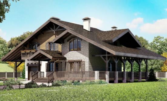 270-001-Л Проект двухэтажного дома с мансардным этажом и гаражом, простой домик из кирпича Севастополь | Проекты домов от House Expert