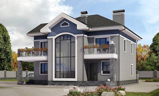 200-006-Л Проект двухэтажного дома, современный загородный дом из кирпича Севастополь | Проекты домов от House Expert
