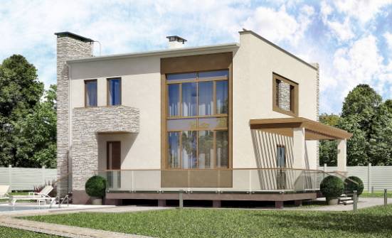 185-001-П Проект двухэтажного дома, простой загородный дом из керамзитобетонных блоков Севастополь | Проекты домов от House Expert