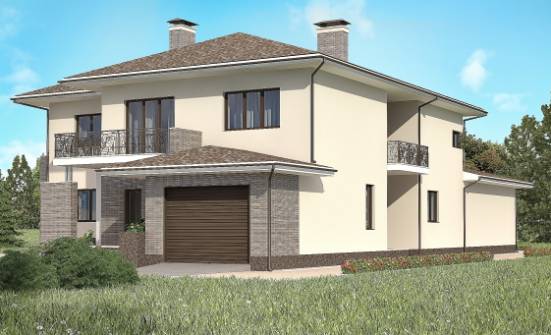500-001-П Проект трехэтажного дома и гаражом, большой загородный дом из кирпича Севастополь | Проекты домов от House Expert