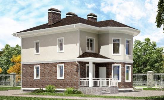 120-001-Л Проект трехэтажного дома, классический коттедж из поризованных блоков Севастополь | Проекты домов от House Expert