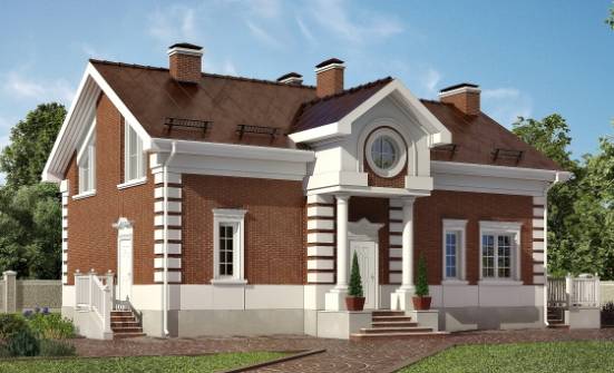 160-009-П Проект двухэтажного дома с мансардой, доступный домик из твинблока Севастополь | Проекты домов от House Expert