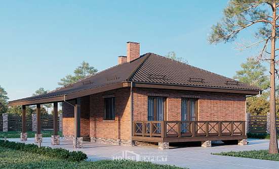 070-006-Л Проект одноэтажного дома, компактный коттедж из керамзитобетонных блоков Севастополь | Проекты домов от House Expert