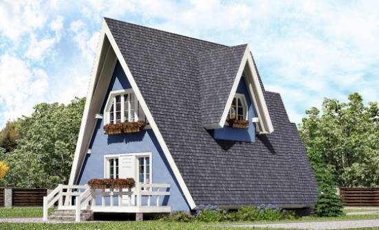 100-002-П Проект двухэтажного дома с мансардой, красивый загородный дом из дерева Севастополь | Проекты домов от House Expert