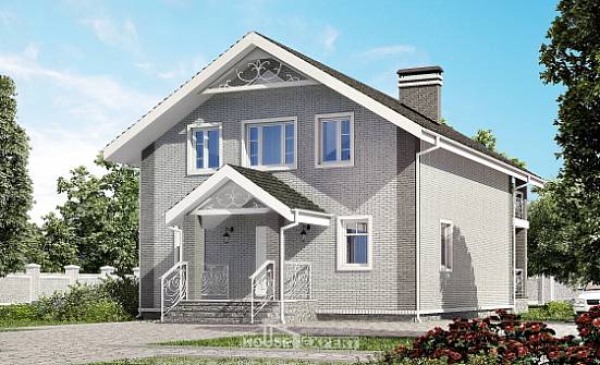 150-007-П Проект двухэтажного дома мансардой, простой домик из арболита Севастополь | Проекты домов от House Expert