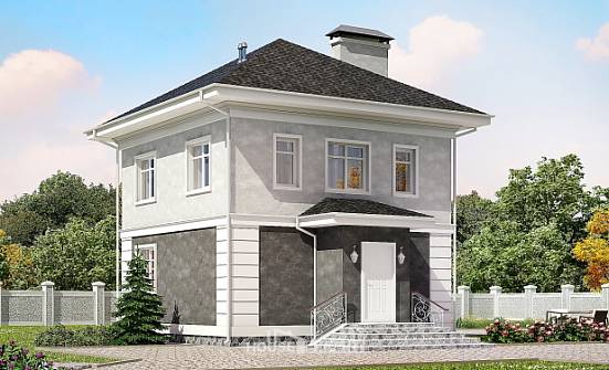 090-003-П Проект двухэтажного дома, доступный коттедж из арболита Севастополь | Проекты домов от House Expert