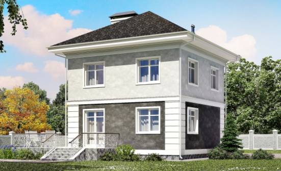 090-003-П Проект двухэтажного дома, доступный коттедж из арболита Севастополь | Проекты домов от House Expert